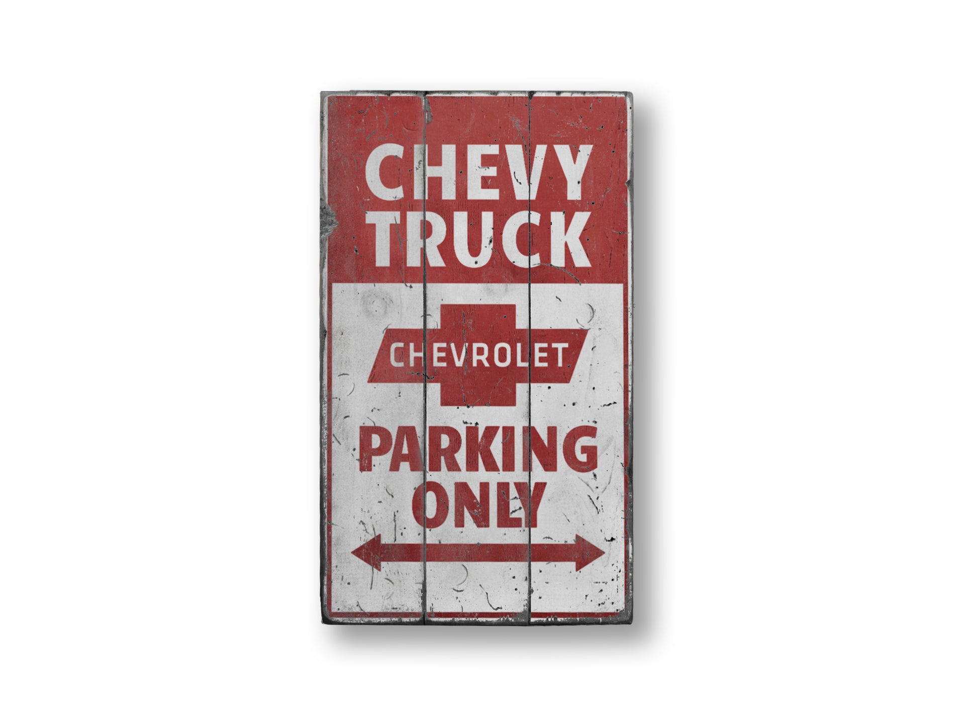 Chevy Truck Parking Rustic Wood Sign