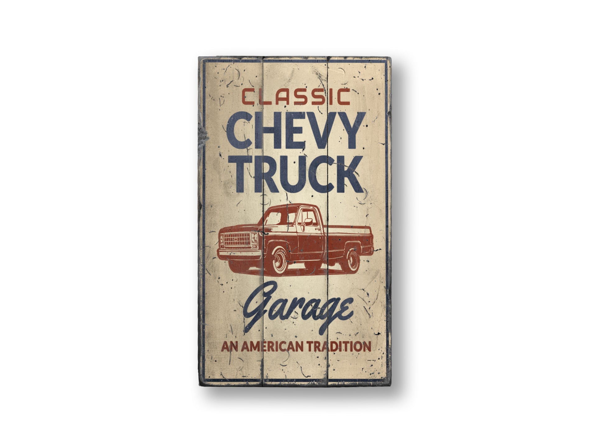 Classic Chevy Truck Rustic Wood Sign
