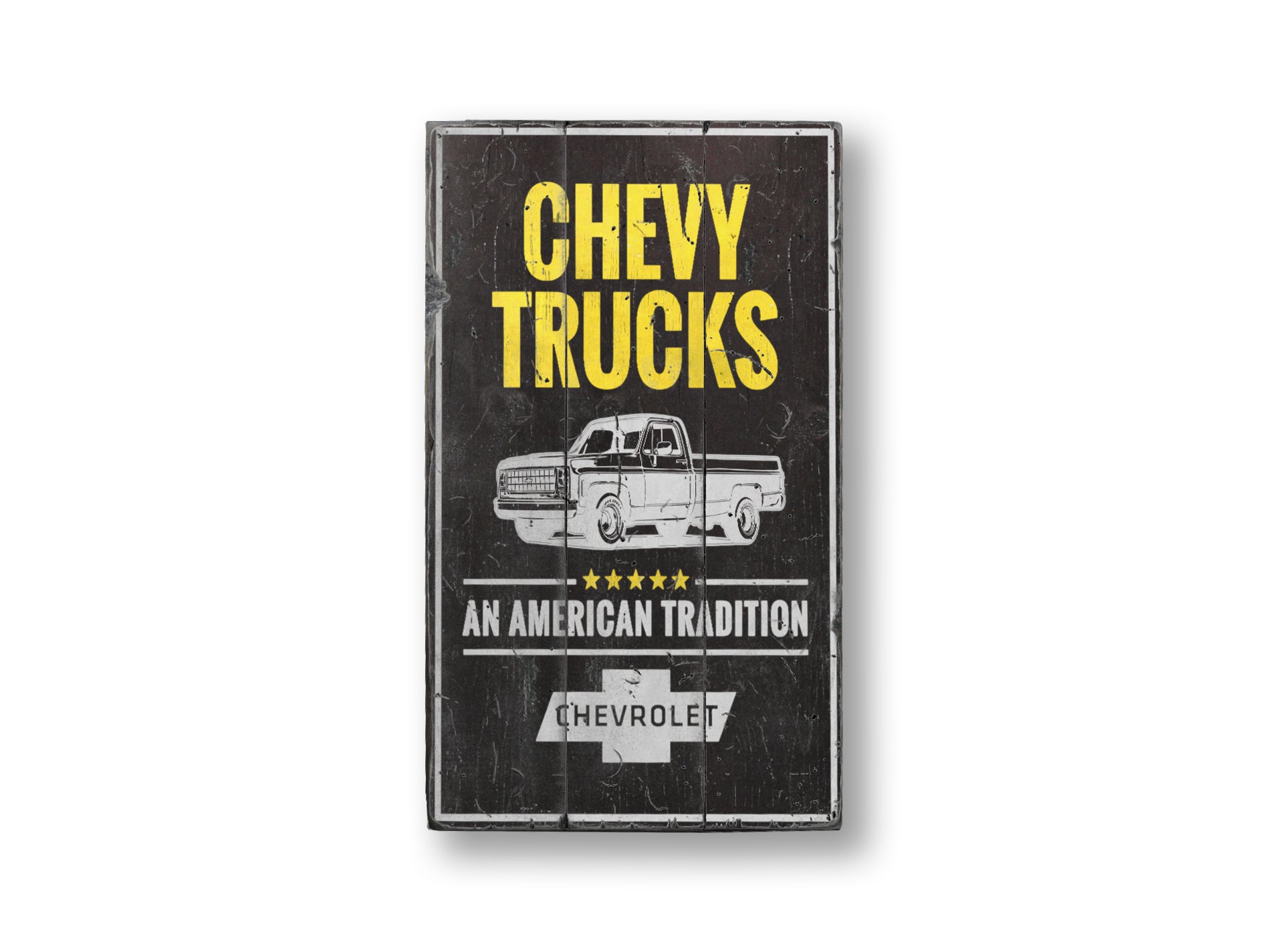 American Tradition Chevy Truck Rustic Wood Sign