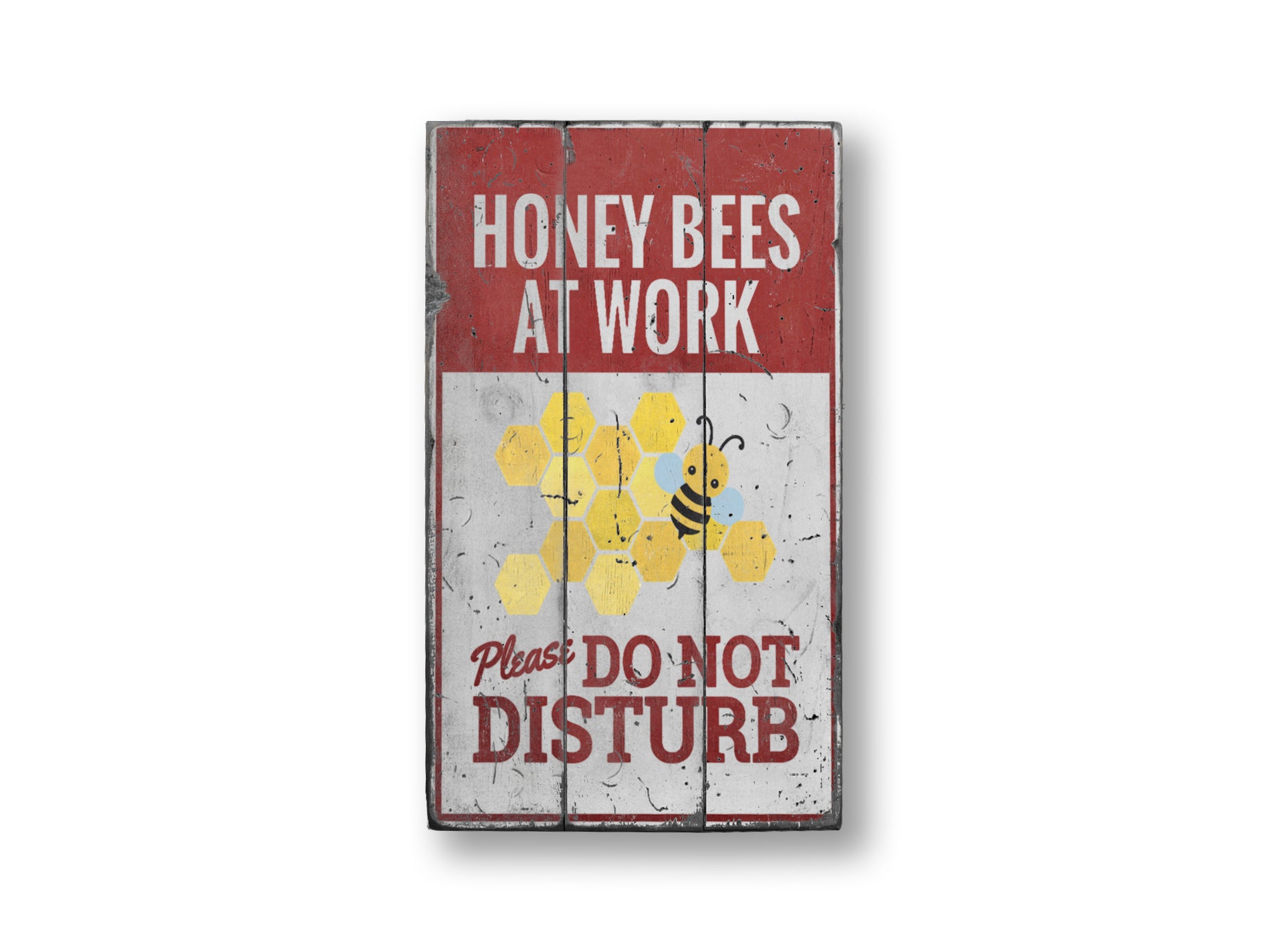 Honey Bee Rustic Wood Sign