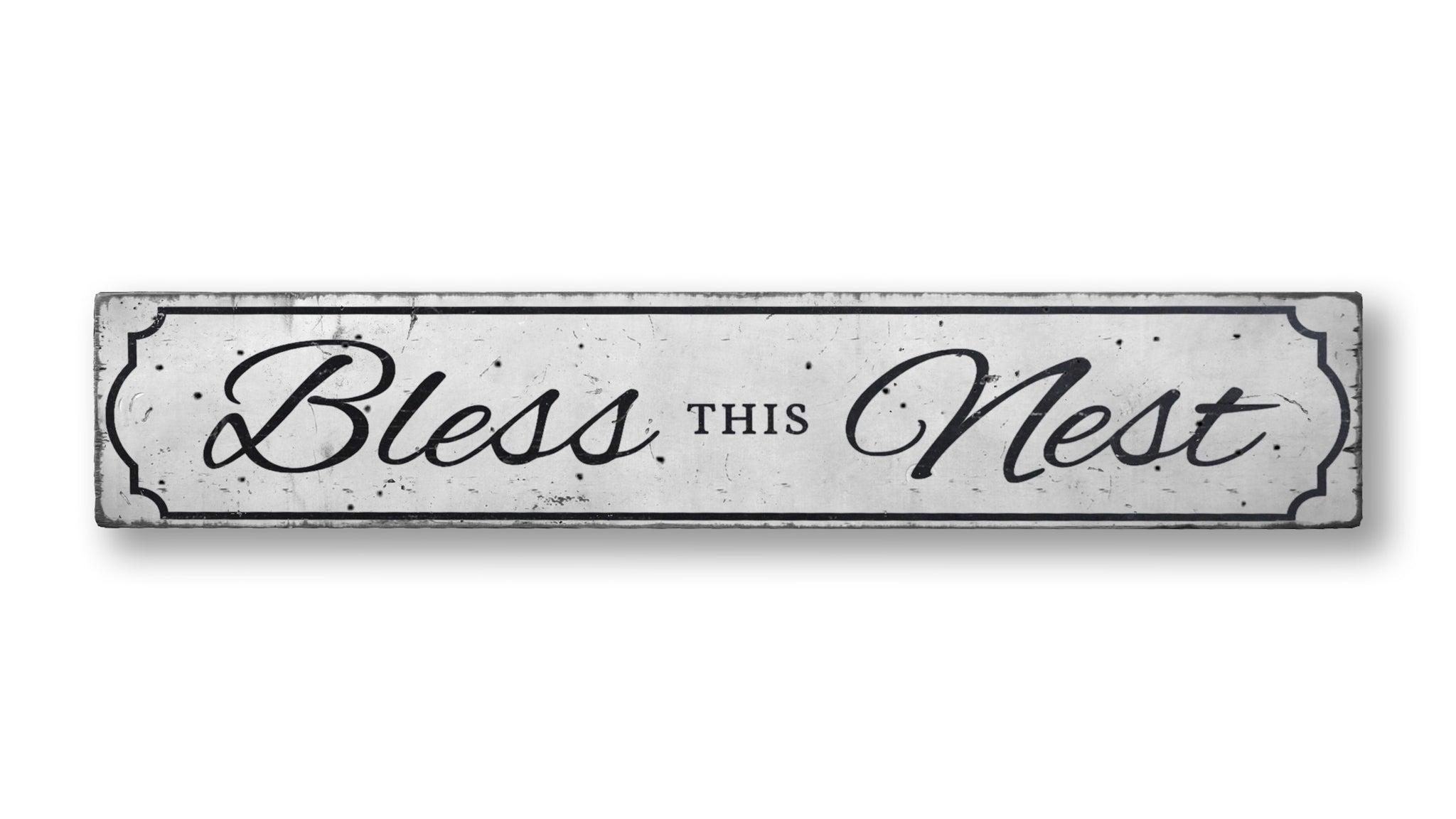 Bless This Nest Rustic Wood Sign