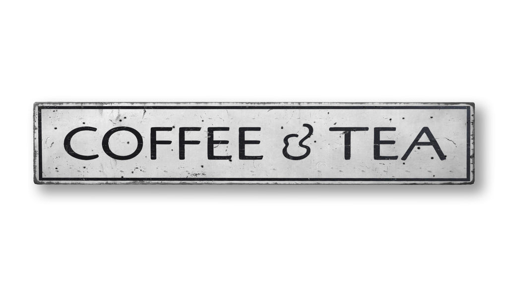 Coffee & Tea Rustic Wood Sign