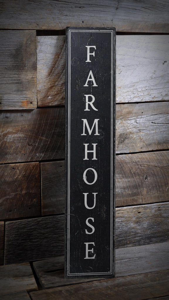 Vertical Farmhouse Wood Sign