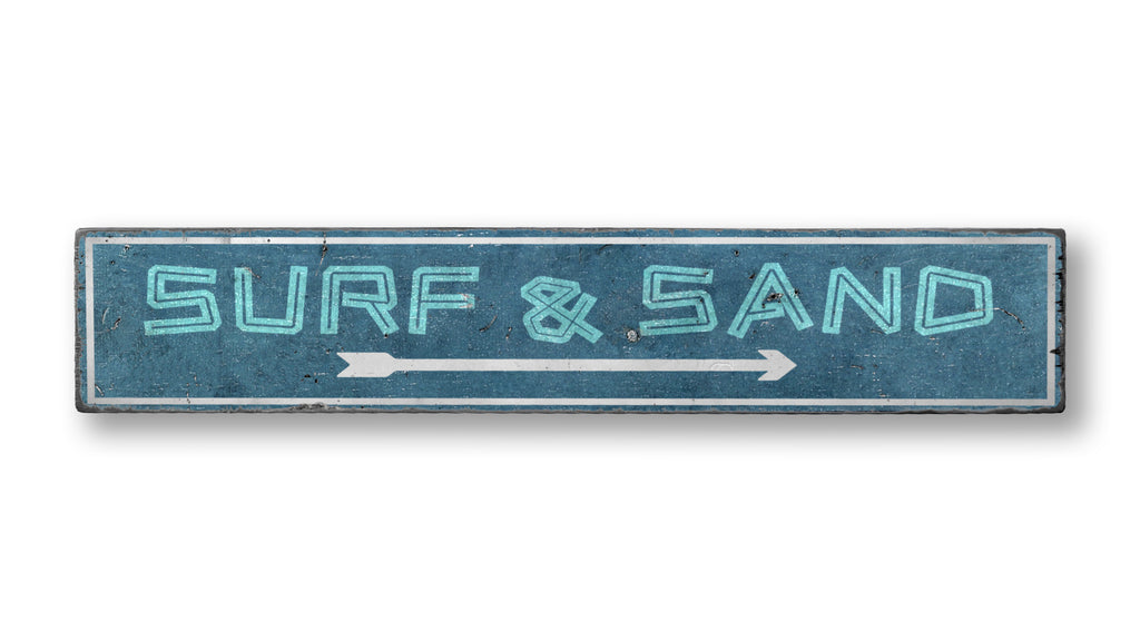 Surf And Sand Rustic Wood Sign