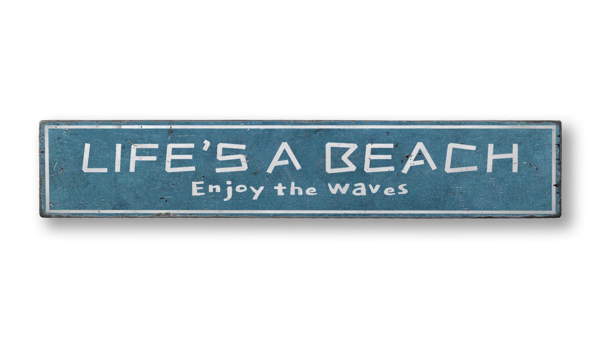 Life is a Beach Enjoy the Waves Rustic Wood Sign