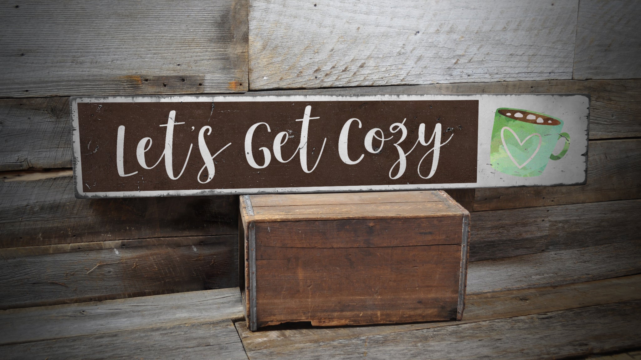Cozy Coffee Rustic Wood Sign
