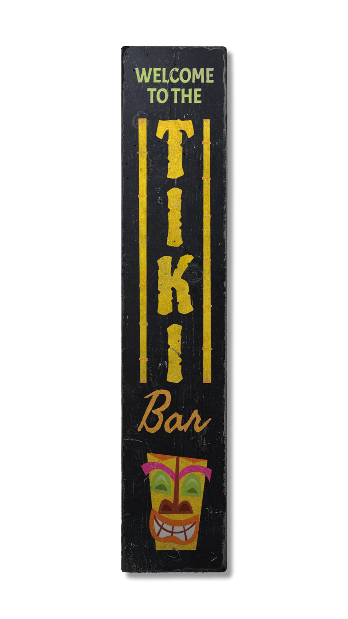 Vertical Tiki Bar Wood Sign