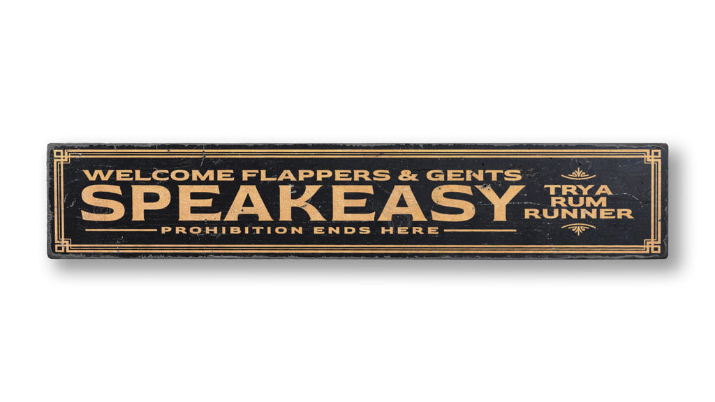 Speakeasy Prohibition Rustic Wood Sign