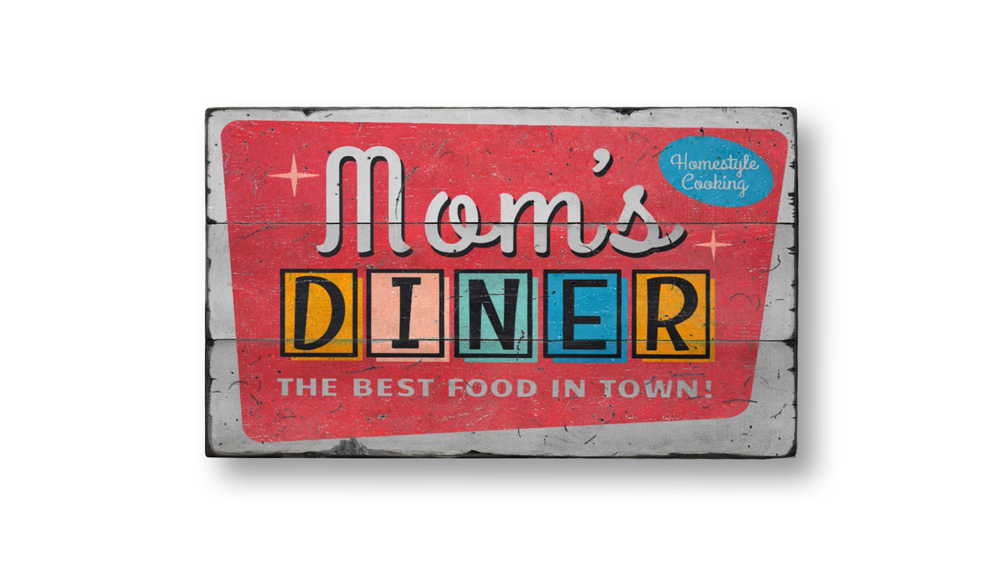 Mom's Diner Wood Sign