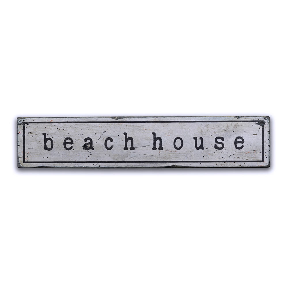 Beach House Novelty Rustic Wood Sign