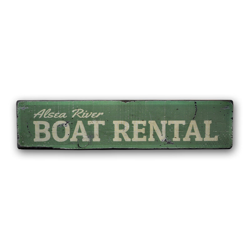 Boat Rental Rustic Wood Sign