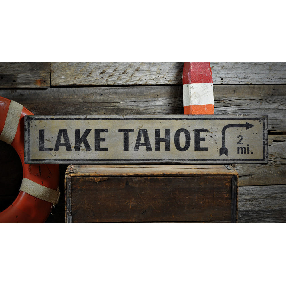 Lake Arrow Vintage Wood Sign
