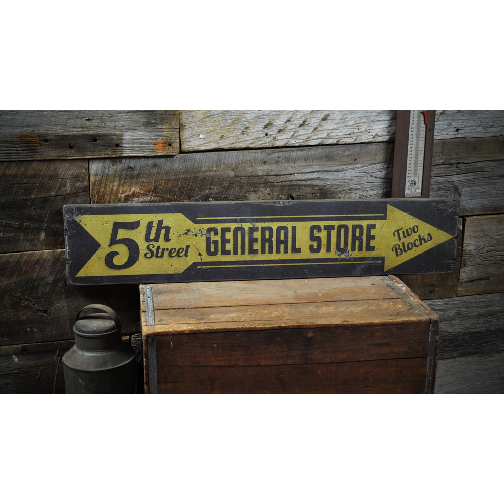 5th Street General Store Vintage Wood Sign