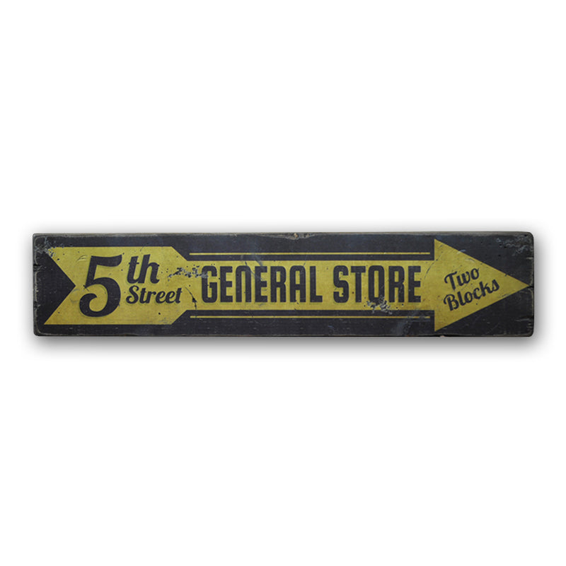 5th Street General Store Rustic Wood Sign