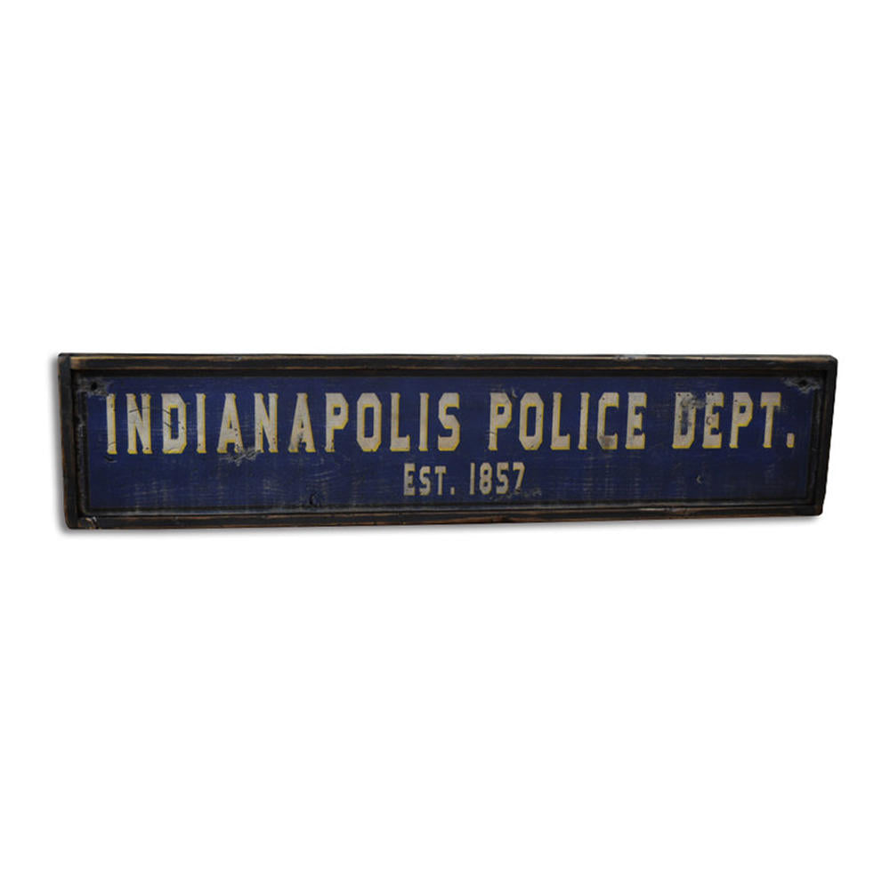 Police Department Vintage Wood Sign