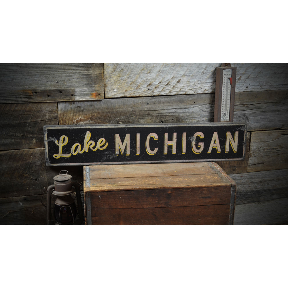 Cabin & Lake House Vintage Wood Sign