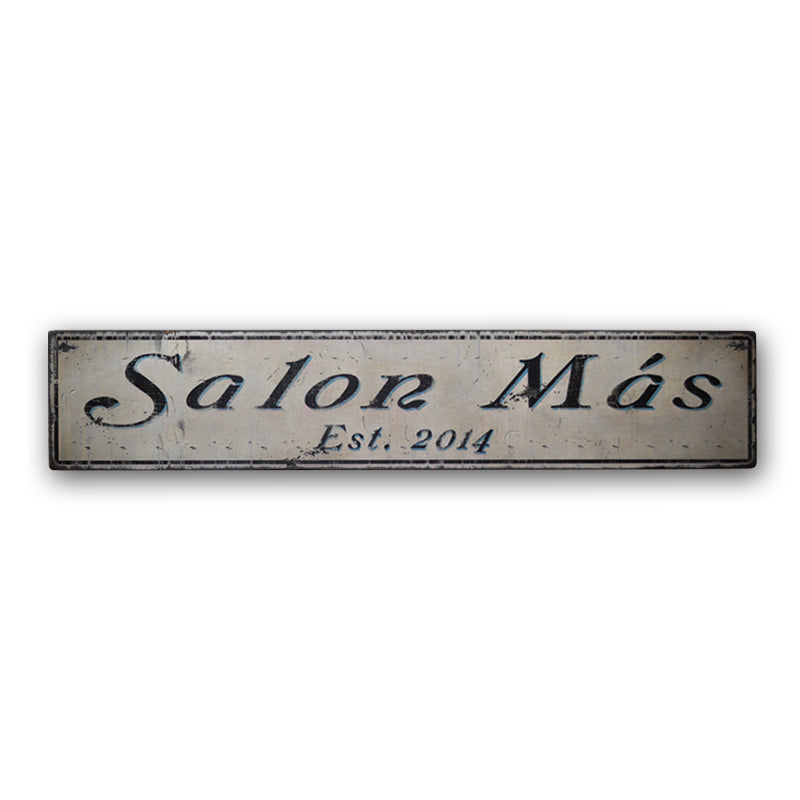 Salon or Beauty Shop Rustic Wood Sign