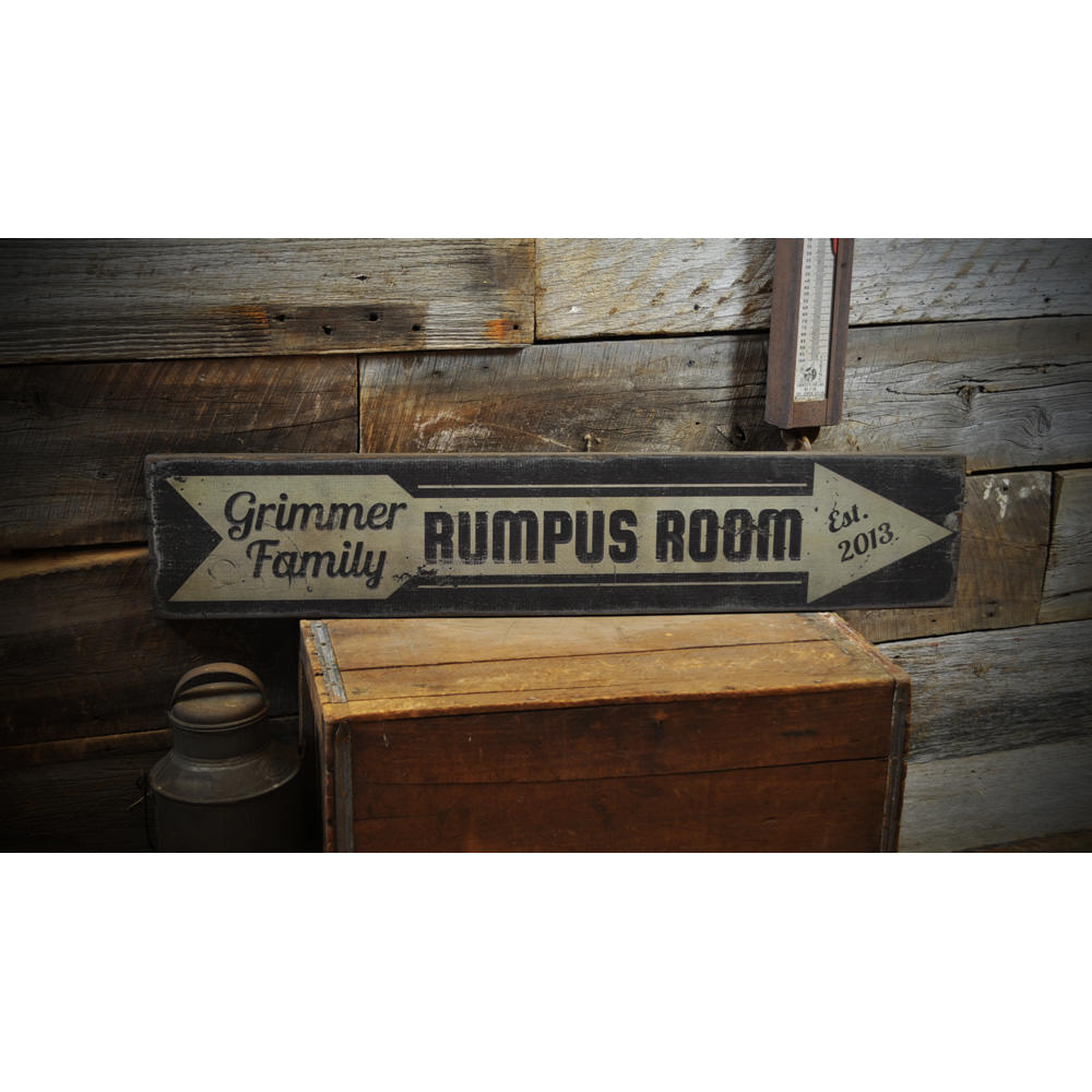Rumpus Room Vintage Wood Sign