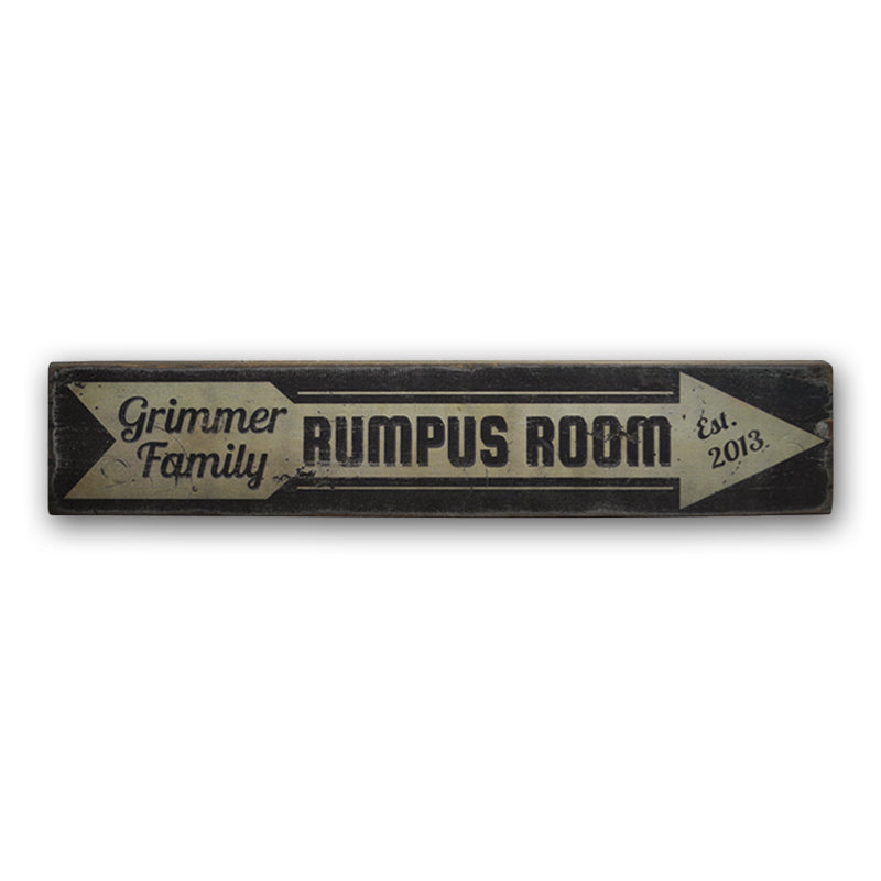 Rumpus Room Rustic Wood Sign