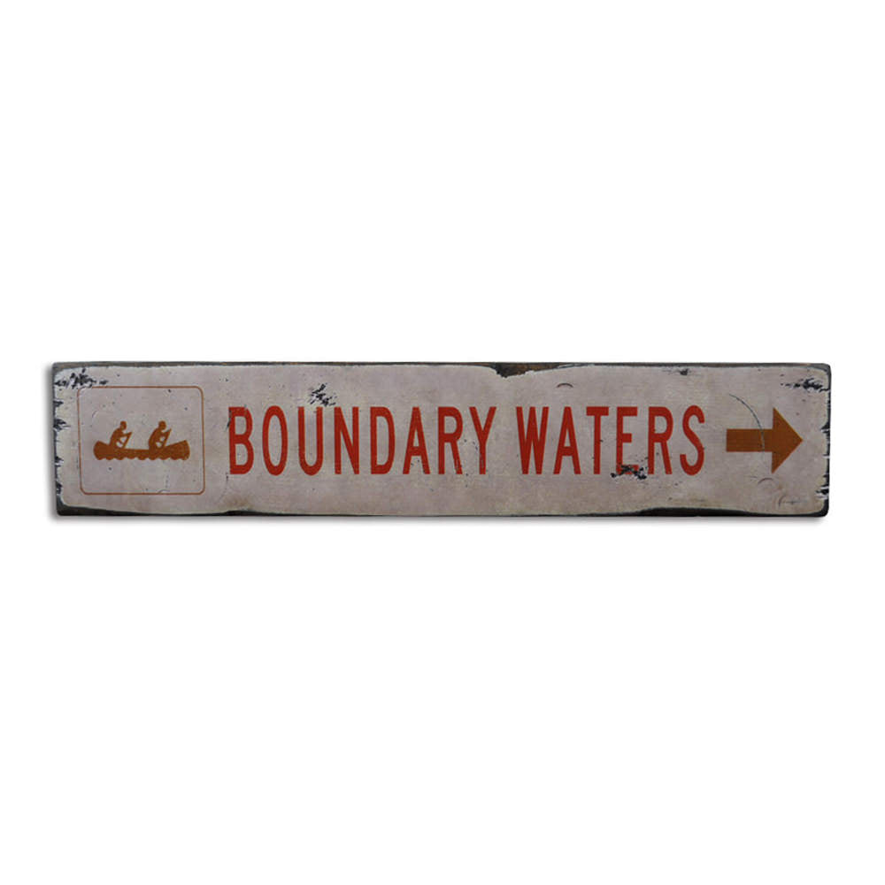 Boundary Waters Vintage Wood Sign