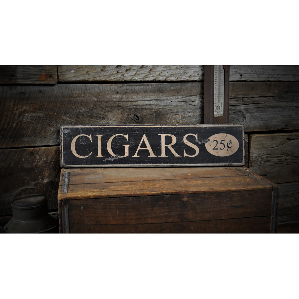 Cigars Vintage Wood Sign