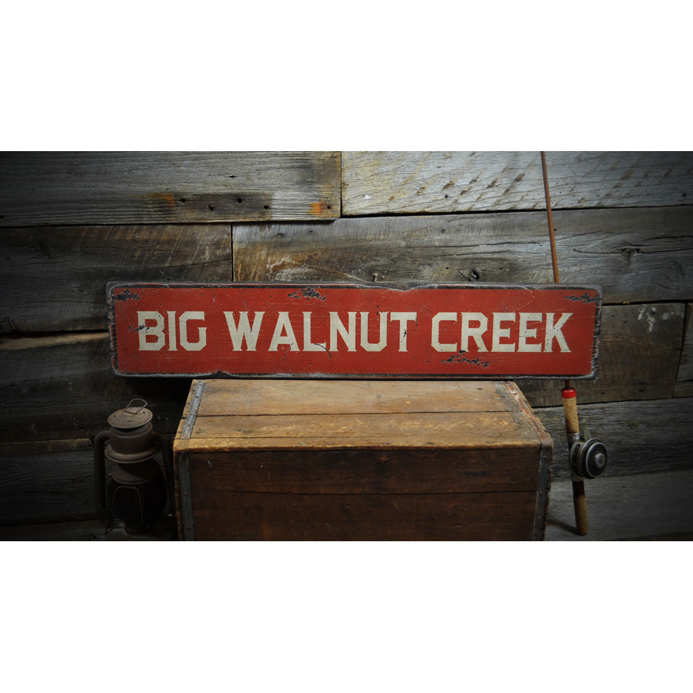 Creek/River Vintage Wood Sign