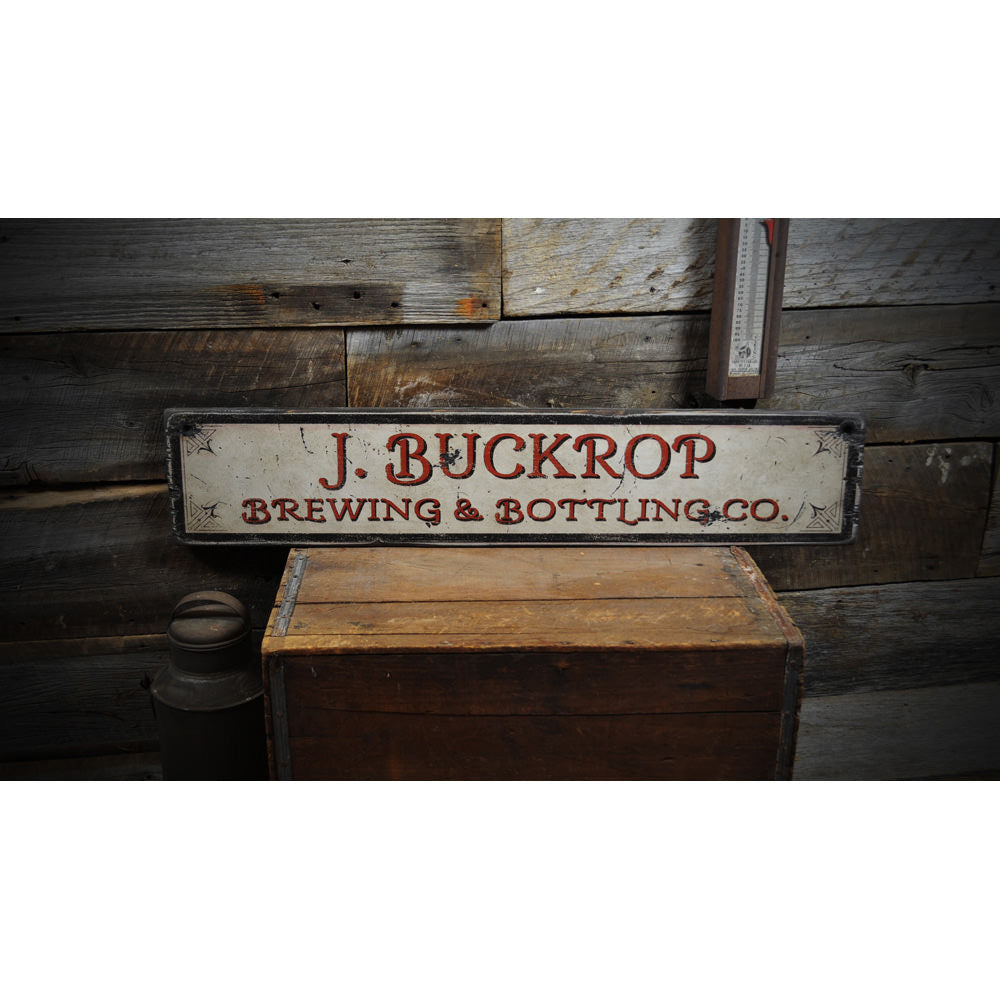 Brewing & Bottling Vintage Wood Sign