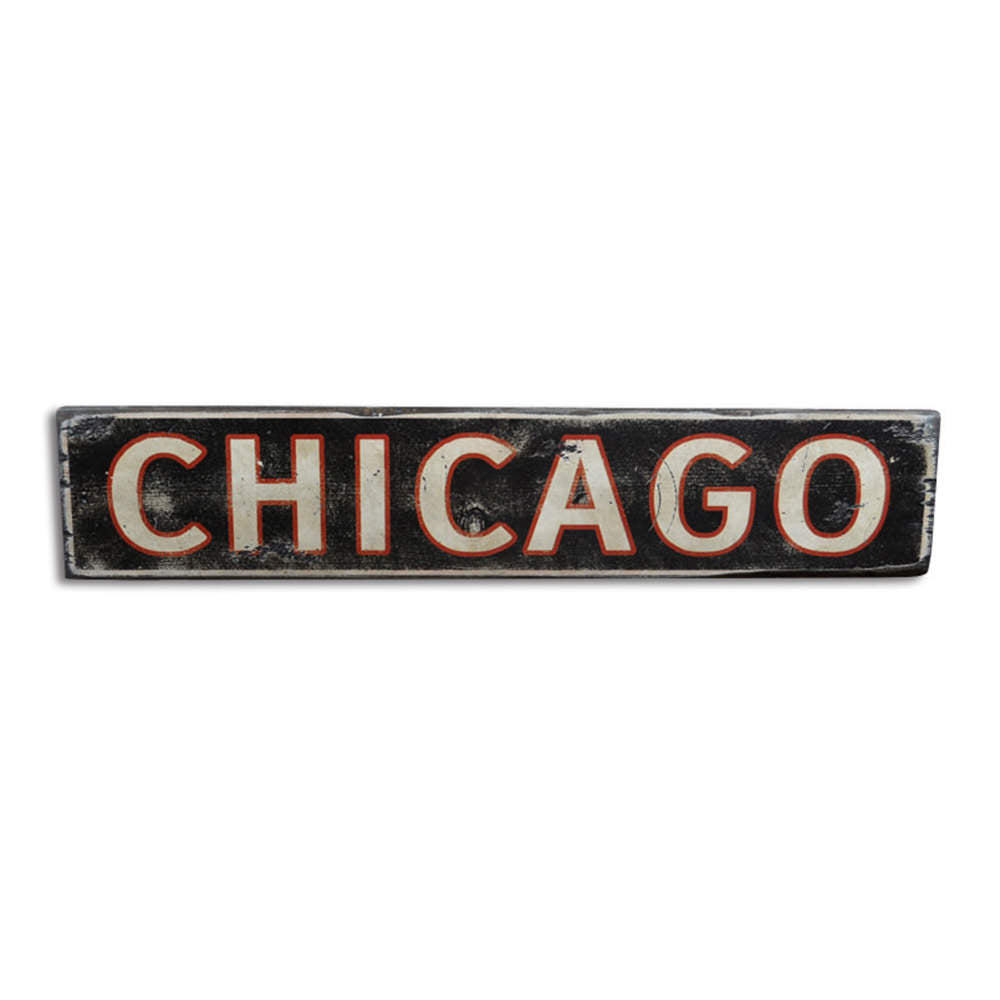 Chicago Vintage Wood Sign