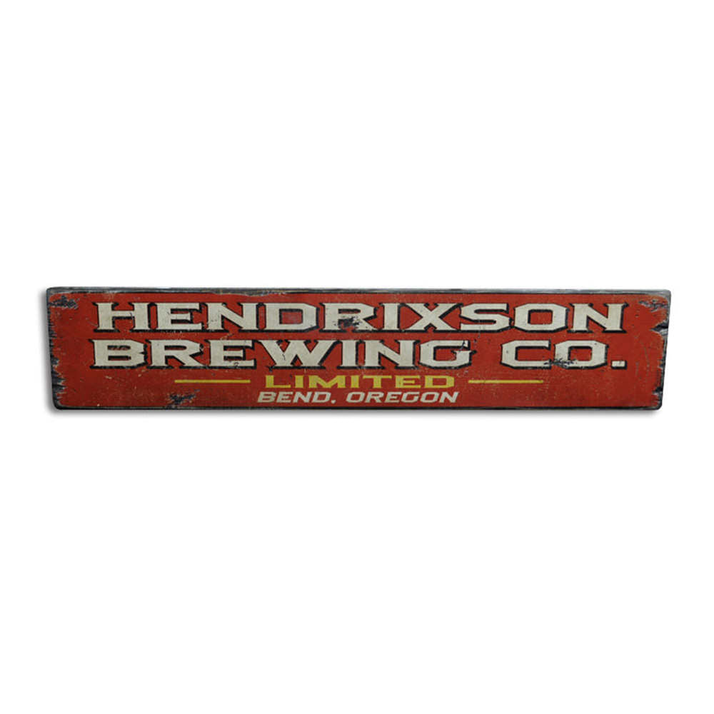 Brewing Company Vintage Wood Sign