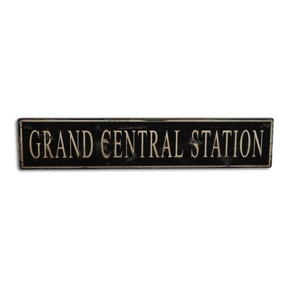 Grand Central Station Vintage Wood Sign