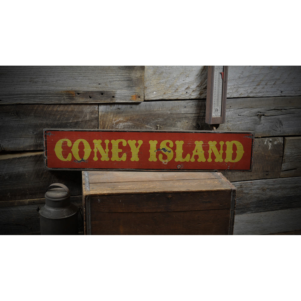 Coney Island Vintage Wood Sign