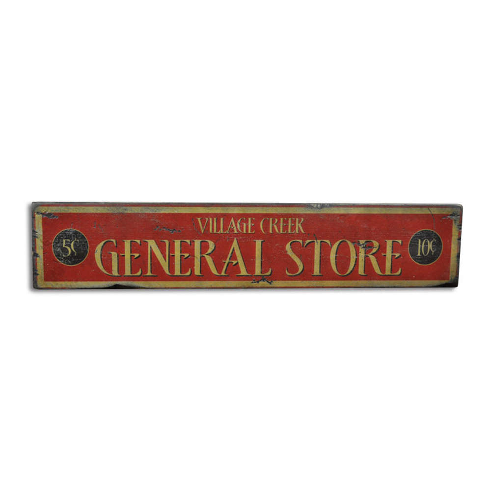 General Store Vintage Wood Sign