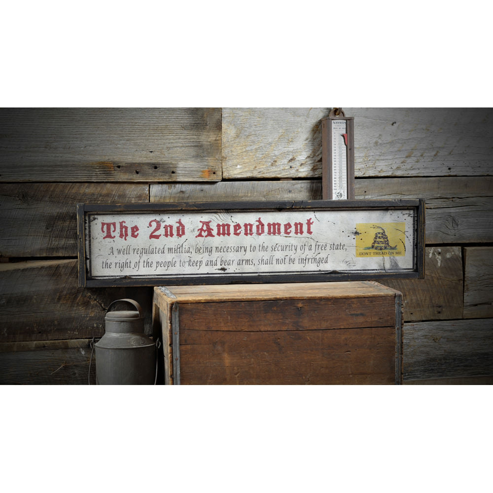 2nd Amendment Vintage Wood Sign