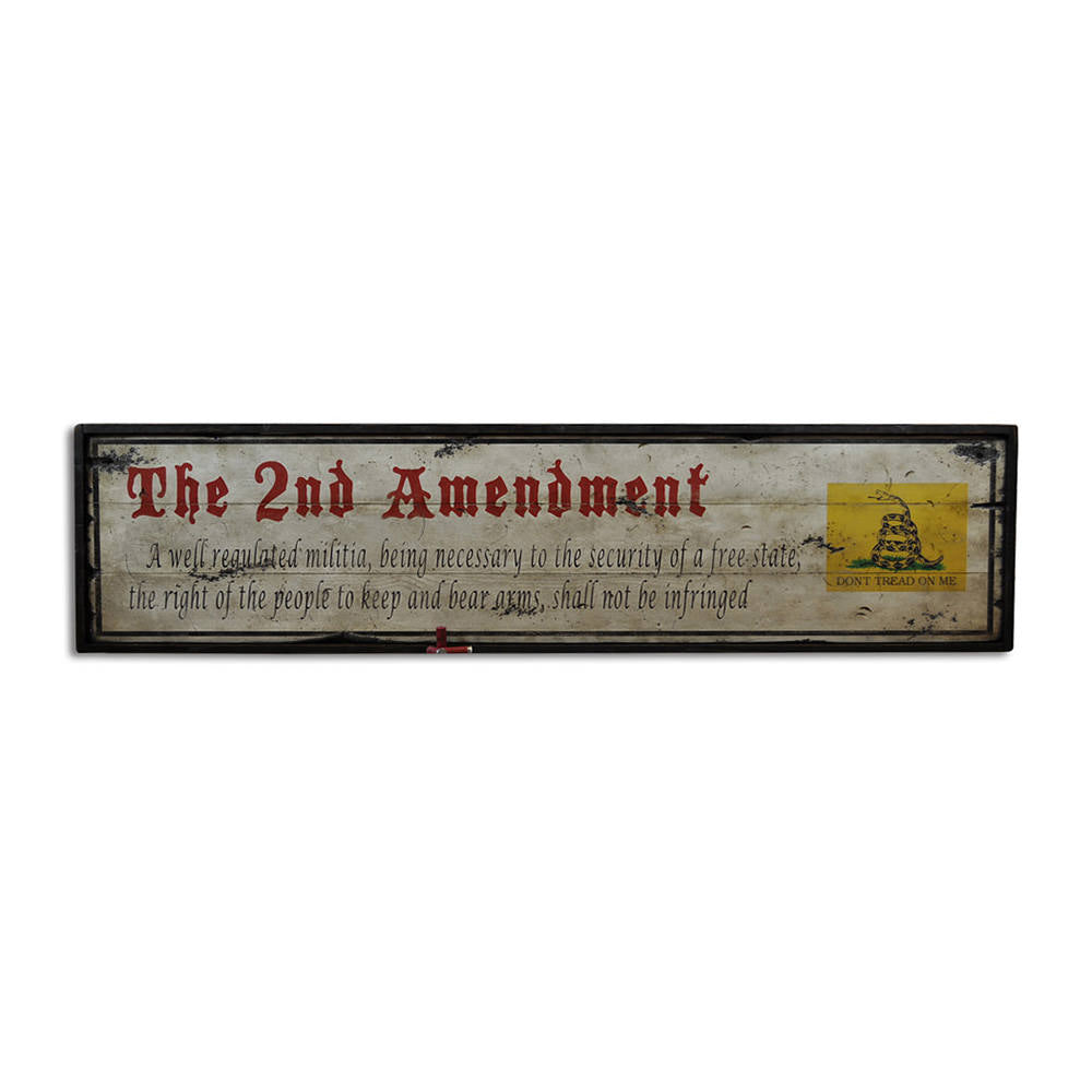 2nd Amendment Vintage Wood Sign