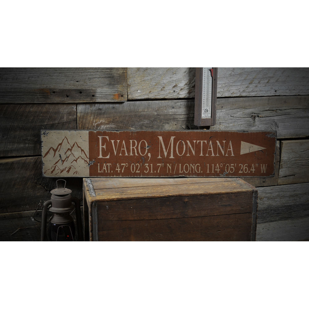 Mountain City Vintage Wood Sign