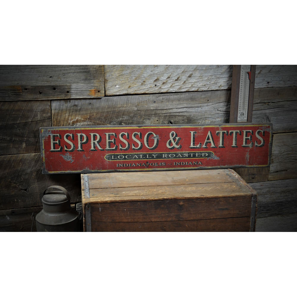 Coffee Shop Vintage Wood Sign