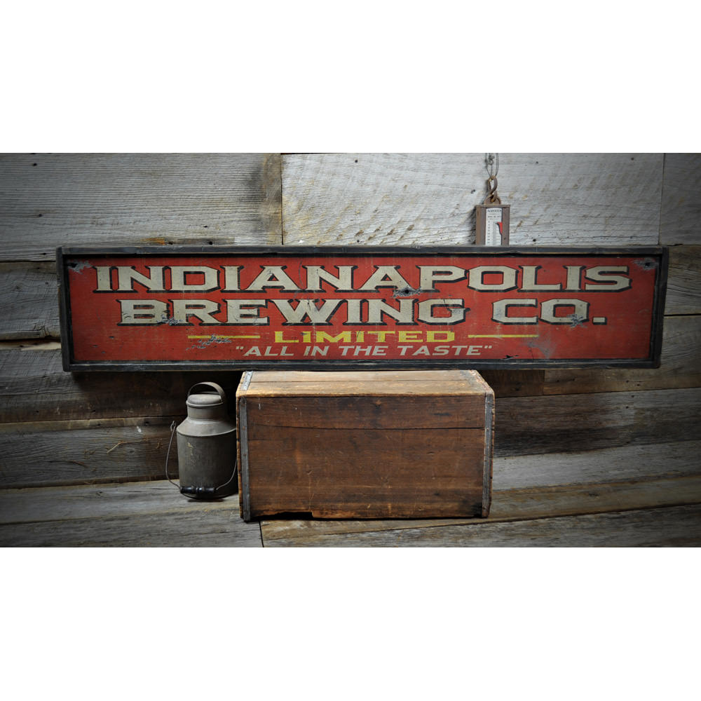 Brewery Co. Est. Date Vintage Wood Sign
