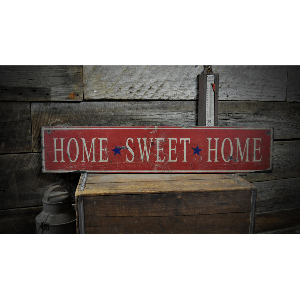 Home Sweet Home Vintage Wood Sign