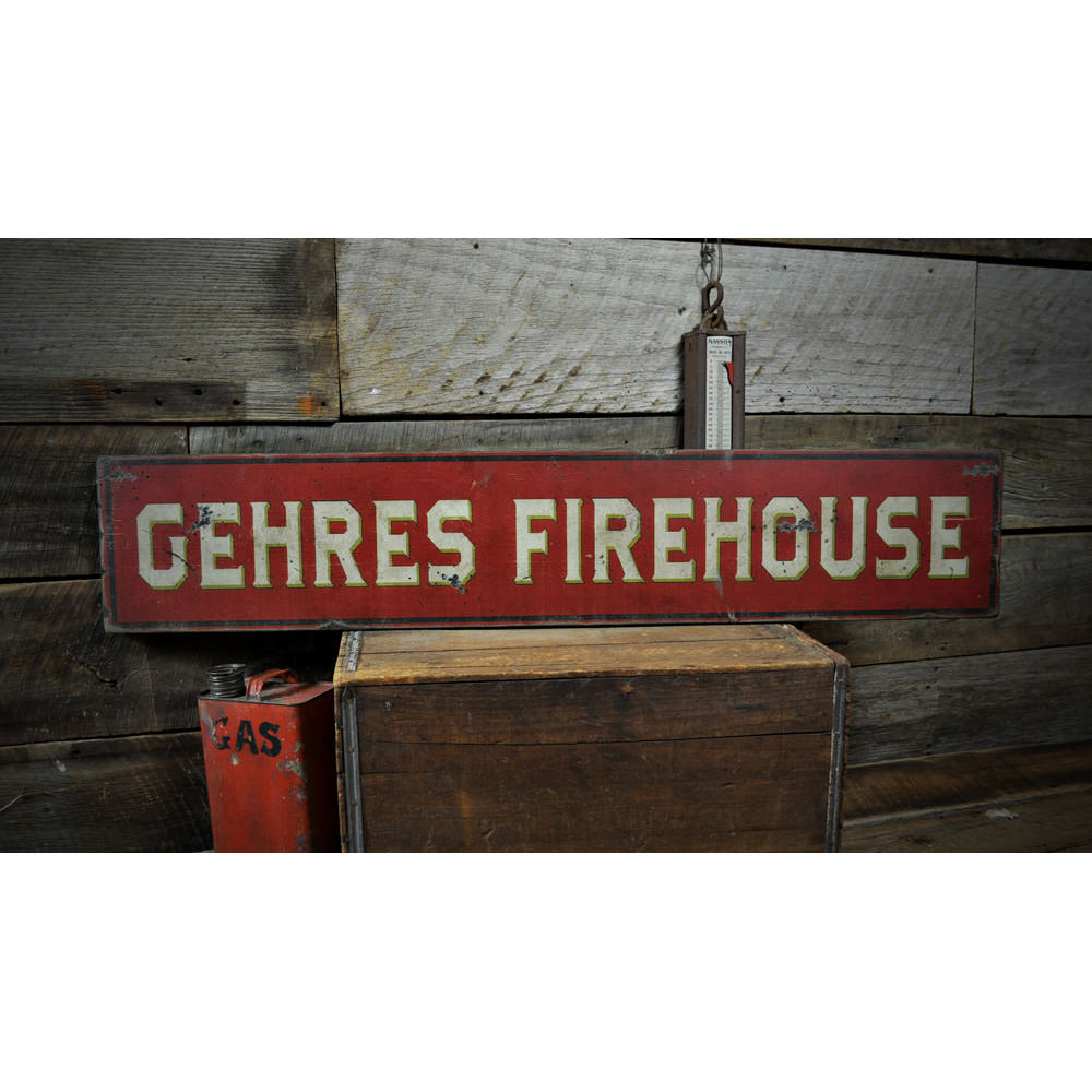 Fireman Vintage Wood Sign