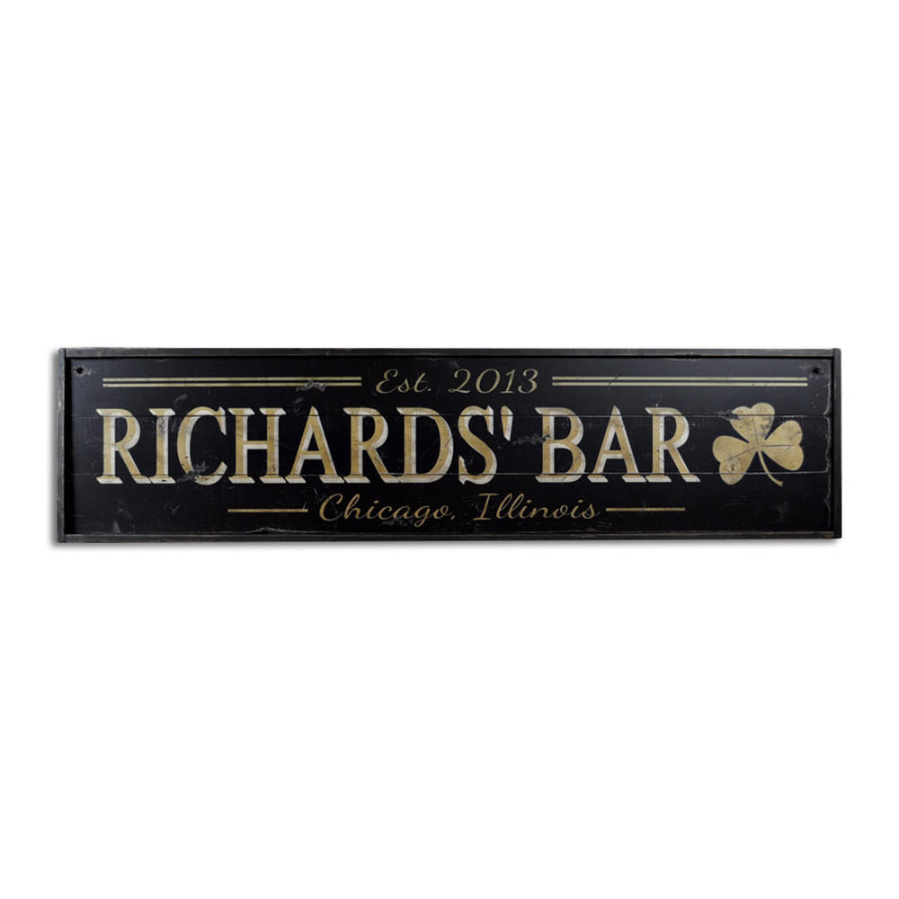 Bar Vintage Wood Sign