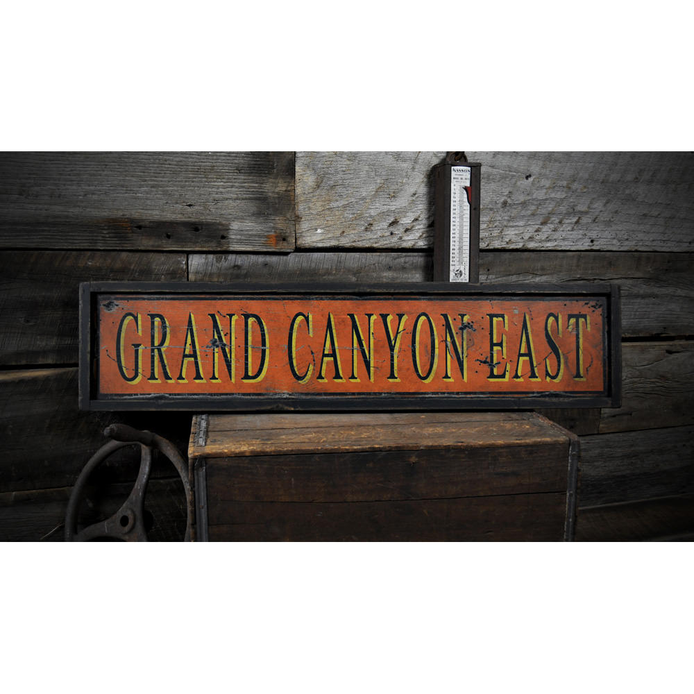 Grand Canyon East Custom Vintage Wood Sign
