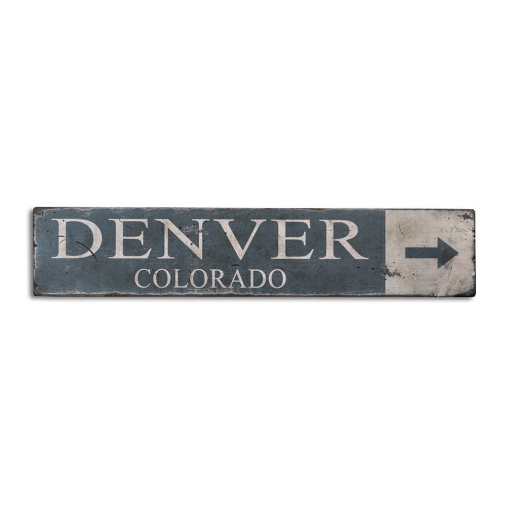 Denver Colorado City Vintage Wood Sign
