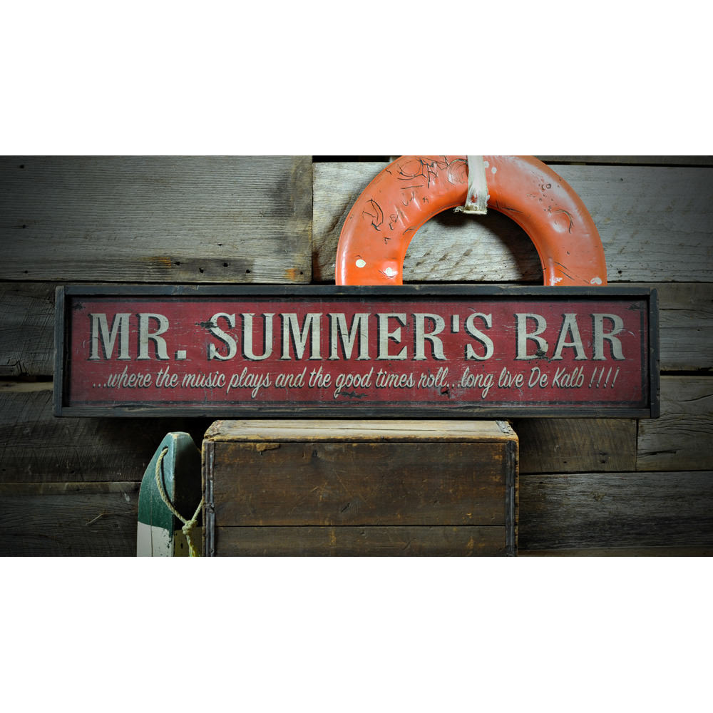 Bar/Pub w/ Slogan Vintage Wood Sign