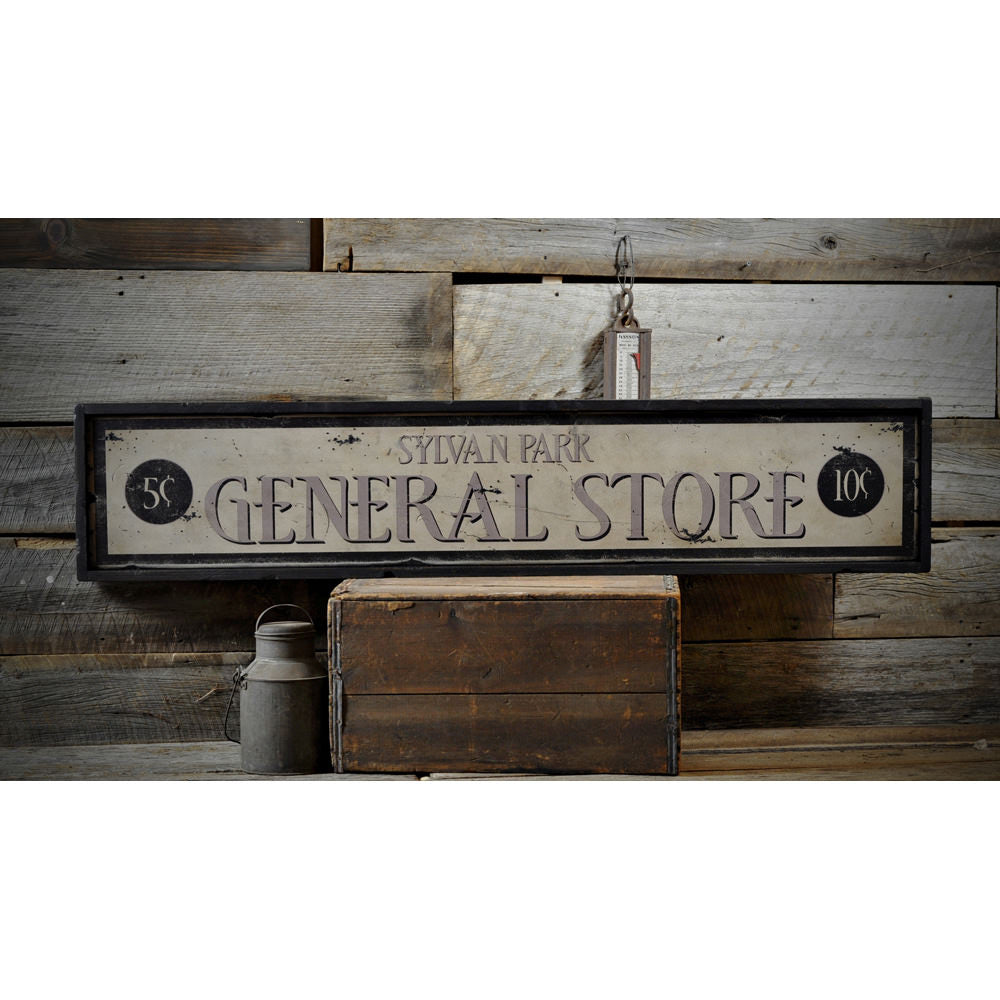 General Store 5 & 10 Vintage Wood Sign