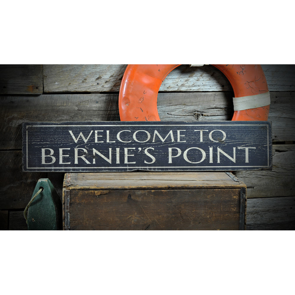 Welcome to Place/Home Vintage Wood Sign