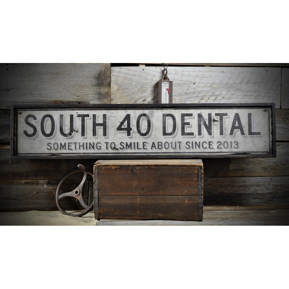 Distressed Dentist Office Vintage Wood Sign