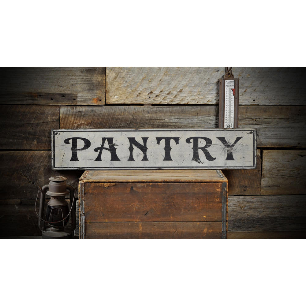 Pantry Vintage Wood Sign
