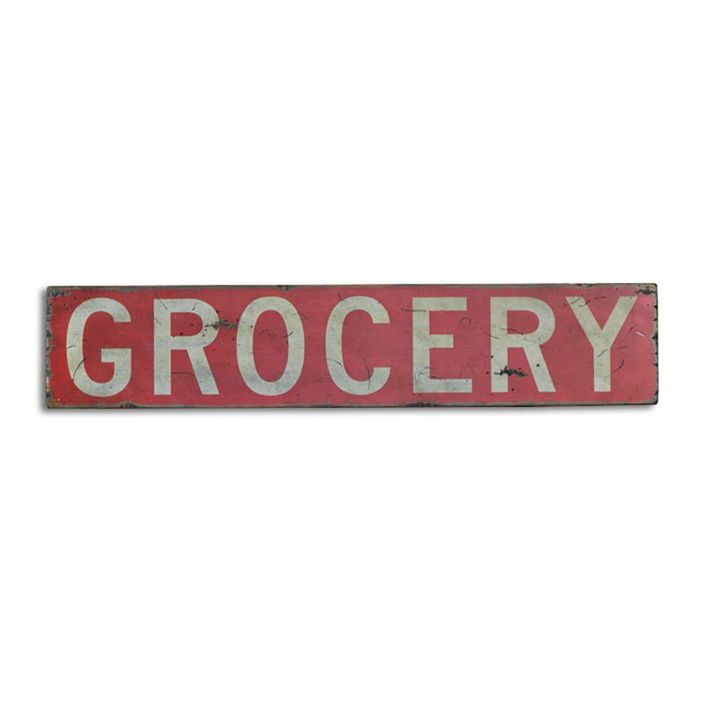 Grocery Vintage Wood Sign