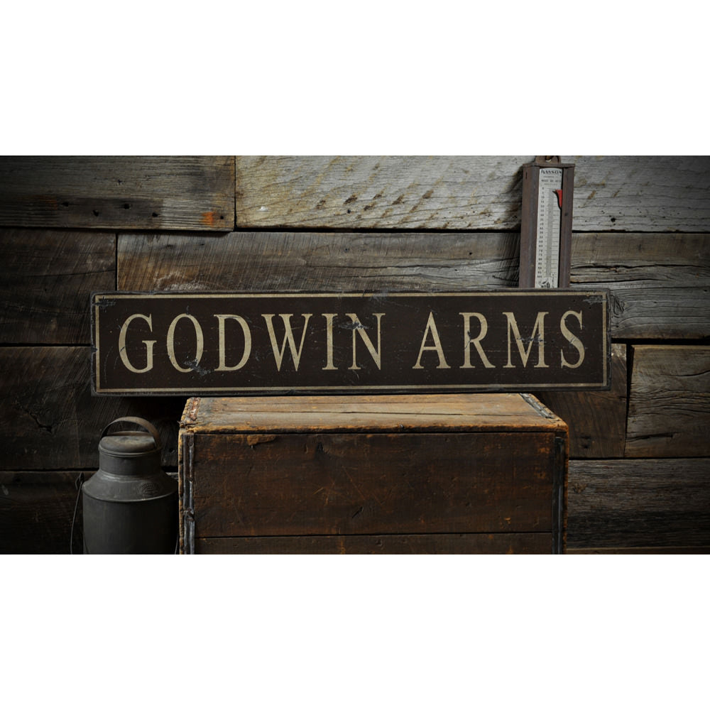 Distressed Family Firearms Vintage Wood Sign