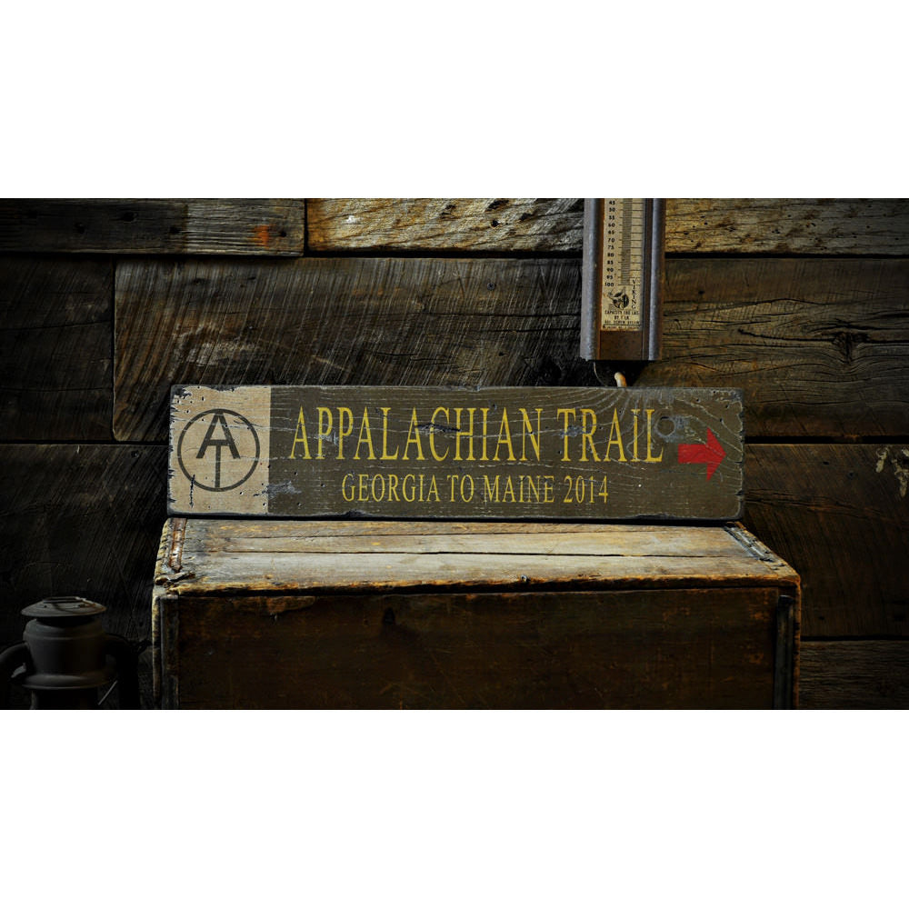 Appalachian Trail Arrow Vintage Wood Sign